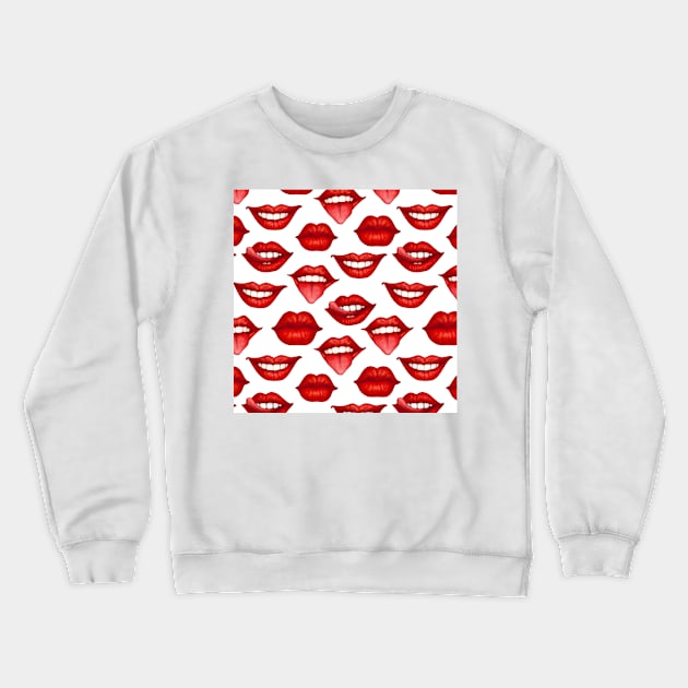 Lips Crewneck Sweatshirt by katerinamk